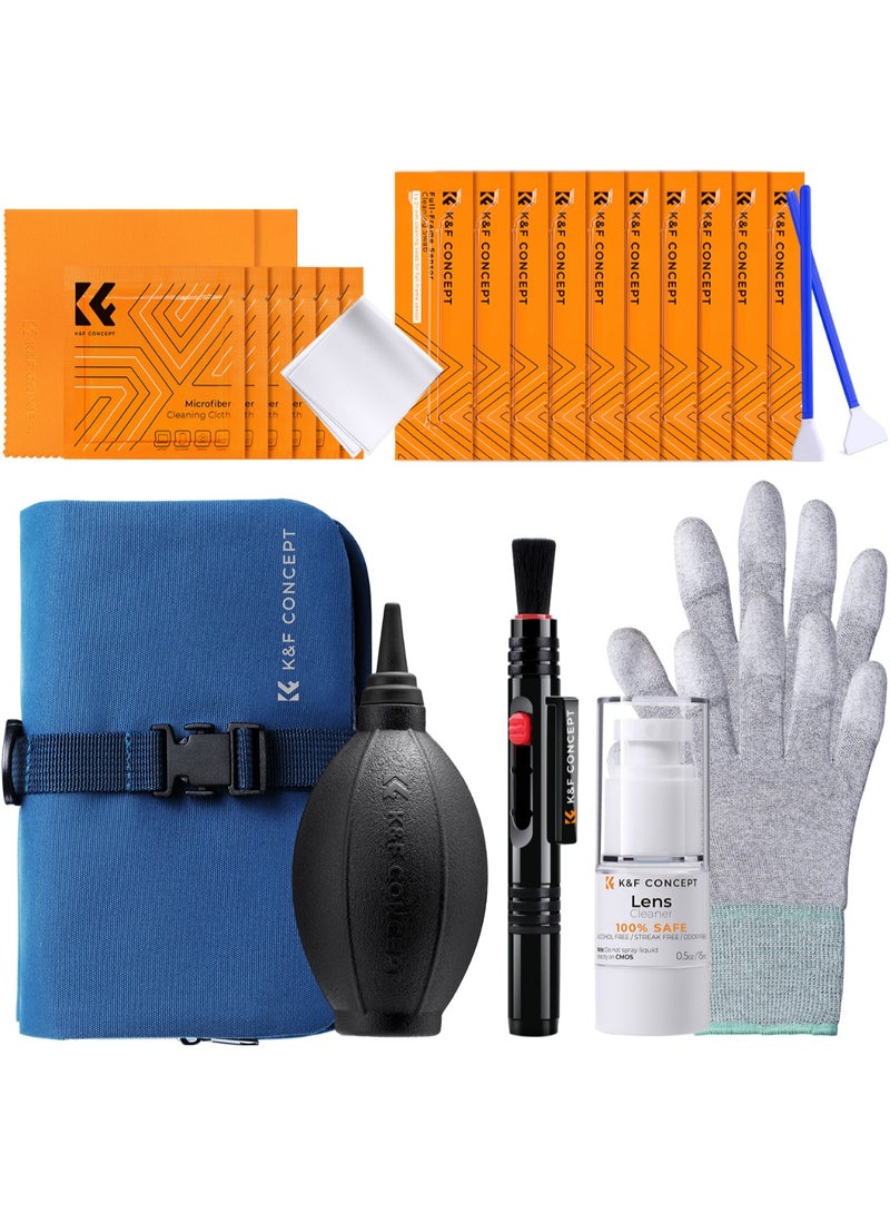 K&F Concept KF 1868 K&F Concept 23‑in‑1 Camera & Lens Cleaning Kit – Complete Sensor & Optics Maintenance Set - Image 1