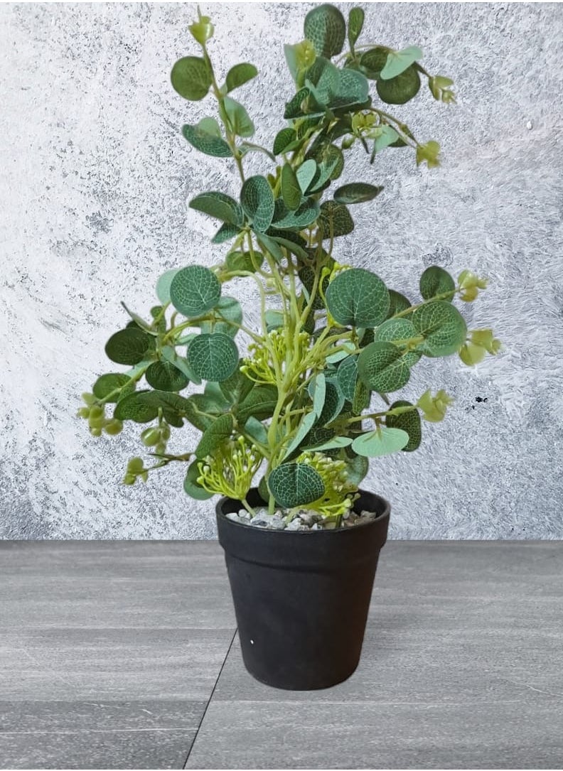 AL KHALDIYA Artificial tree planted in a green pot, 20 cm  - Image 1