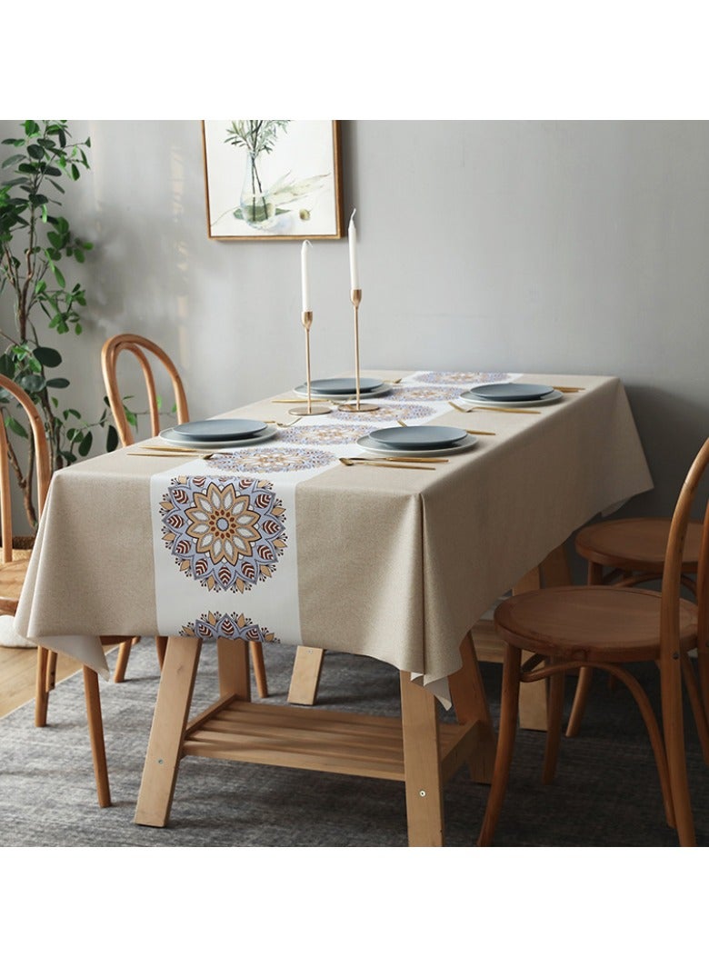 Y&D 120*180cm Waterproof, oil resistant, and washable PVC table mat, hotel tablecloth, coffee table cloth, wear-resistant dining tablecloth  - Image 2