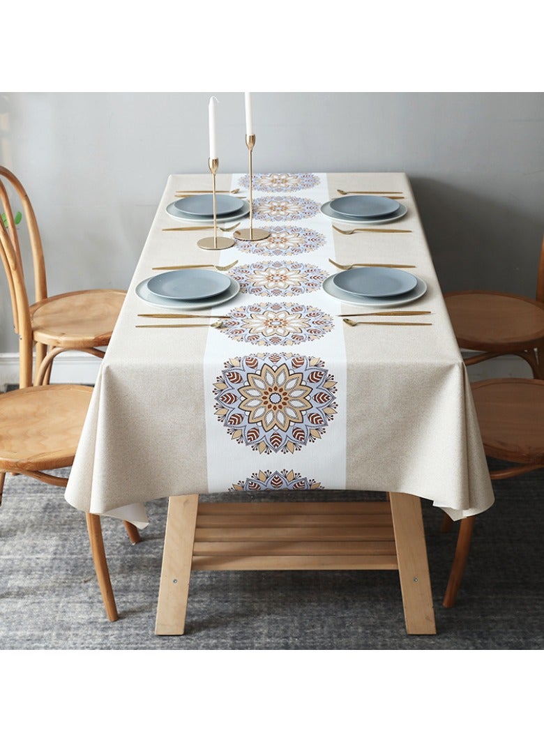 Y&D 120*180cm Waterproof, oil resistant, and washable PVC table mat, hotel tablecloth, coffee table cloth, wear-resistant dining tablecloth  - Image 4