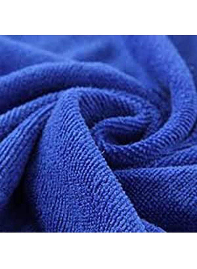 Microfiber Absorbent Drying Bath Beach Towel Washcloth Swimwear Hair Towel Blue - Image 1