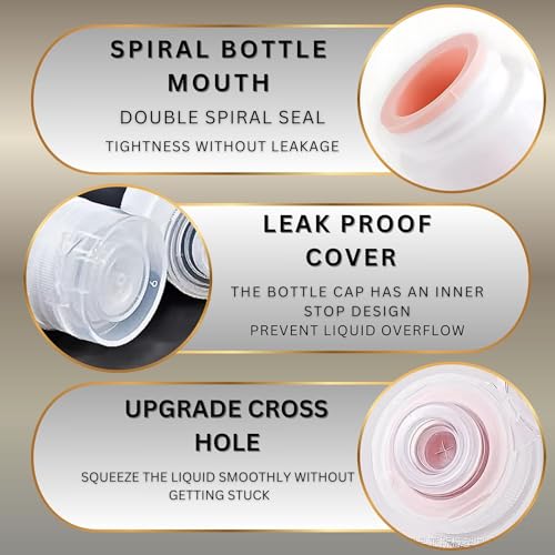 Hian Travel Bottles Kit for Toiletries – Leak-Proof, Refillable & Squeezable Silicone Containers Set (Multicolor, Pack of 4) – Perfect Toiletry Organizer for Shampoo, Lotion & Cream - Image 3