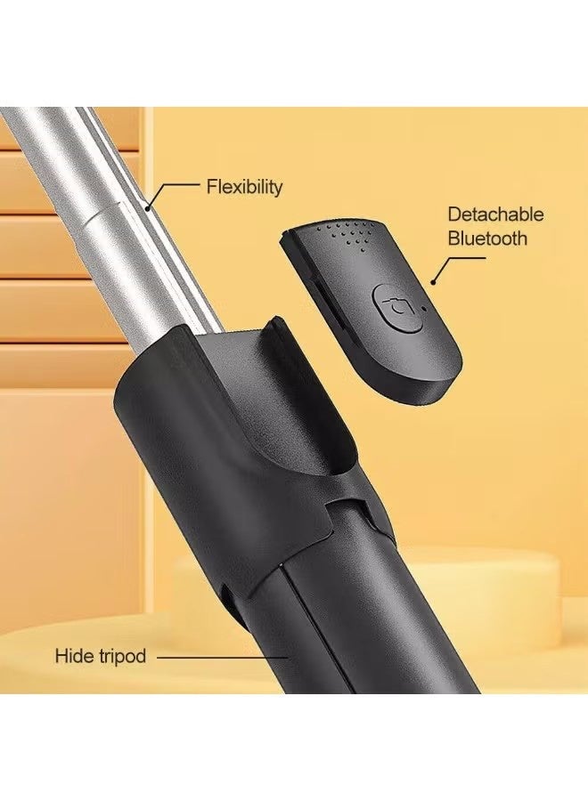 YJ 2-in-1 Phone Tripod Stand and Selfie Stick – Compact and Lightweight Design with 360° Rotation, 220° Adjustable Angle, and Built-in Bluetooth Remote for Easy Photography and Video Shooting - Image 5