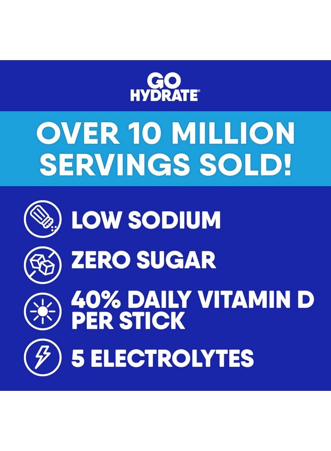 جو هايدرايت عبوات مسحوق الترطيب الفوري من جوهيدرات - مزيج مشروب منخفض الصوديوم بالإلكتروليتات - دعم طبيعي للترطيب، مشروب مسحوق بنكهة الإلكتروليتات خالي من السكر مع فيتامين د، 10 عبوات، مزيج - Image 1