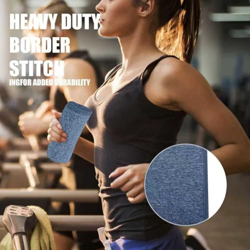 Vnoss Microfiber Quick Dry Gym Towel, Lint Free Odor-Free Absorbent Fiber, Fast Drying, Men & Women Workout Gear for Body Sweat, Working Out, Towels (Blue, 5Pack - 16 * 27Inch) - Image 4