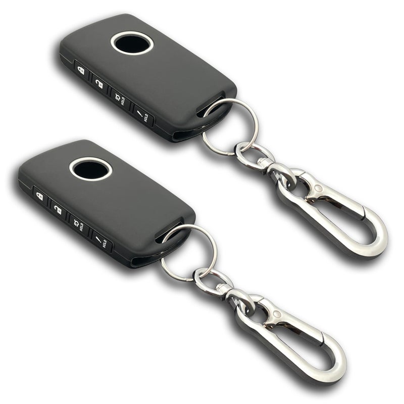 TANDRIVE Key Fob Cover Compatible with 2026 2025-2019 Mazda CX-5 CX-30 CX-50 CX70 CX90 3 6 CX-9 MX-5 Miata, Silicone, 4-Button, 2-Pack, Black and Black - Image 1
