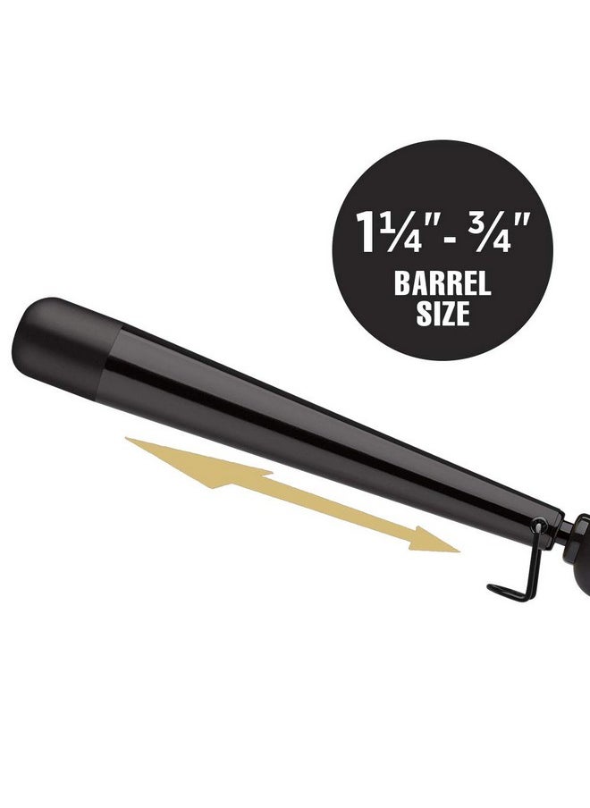 Hot Tools - Black Gold Reversed Tapered Curling Wand Creates Tousled Waves And Curls (114 ¾ In) - Image 1