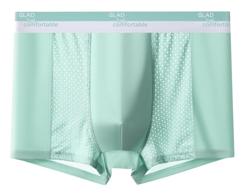New Mens Boxer Briefs Cool Ice Silk Breathable Antimicrobial light gray  - Image 3