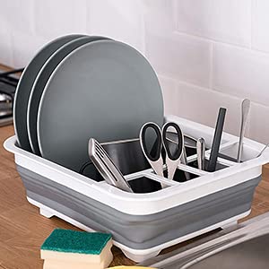 WENGTY Silicone Drainer Basket Collapsible Kitchen Colander Drain Basket Kitchen - Image 5