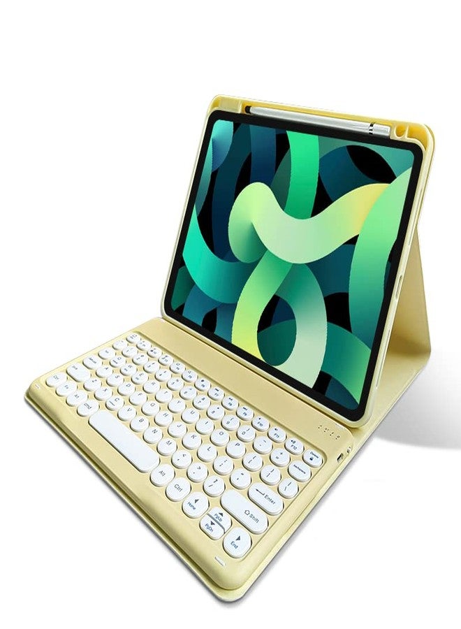 kaitesi Keyboard Case for iPad A16 11th Gen 11 inch 2025, iPad 10th Generation 10.9 inch 2022, Magnetic Detachable Bluetooth Round Key Color Keyboard Cover (Yellow) - Image 5