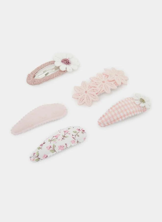 ستايلي Pack Of 5 - Teen Girls Floral Hair Clips