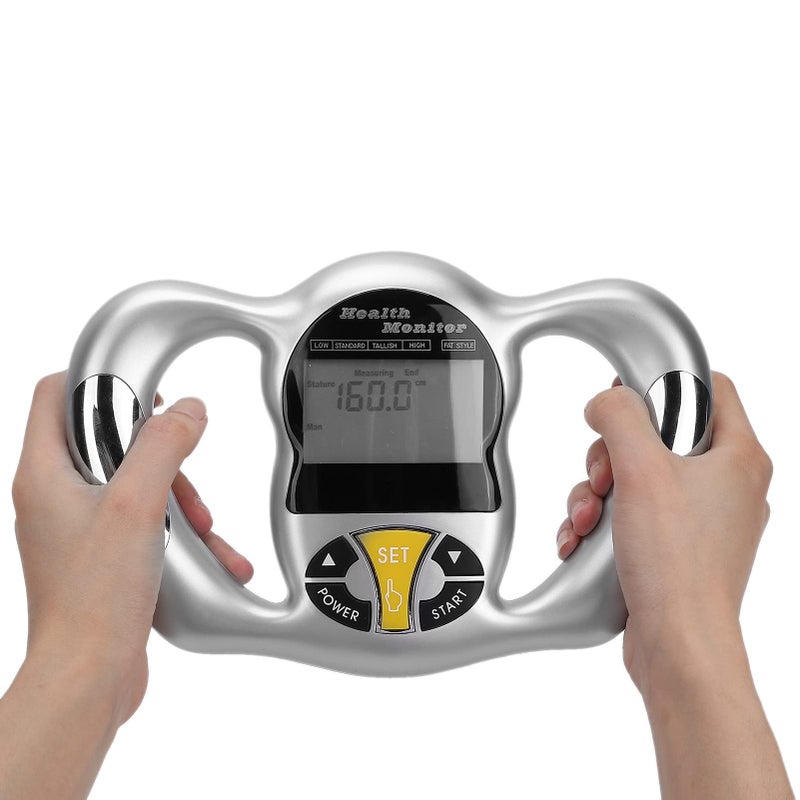 Zikra Digital Body Fat Analyzer Electronic BMI Handheld Body Fat Monitor with LCD Display Multifunctional Portable Body Fat Measurement Device for Weight Loss Fitness Monitoring Personal Health - Image 1