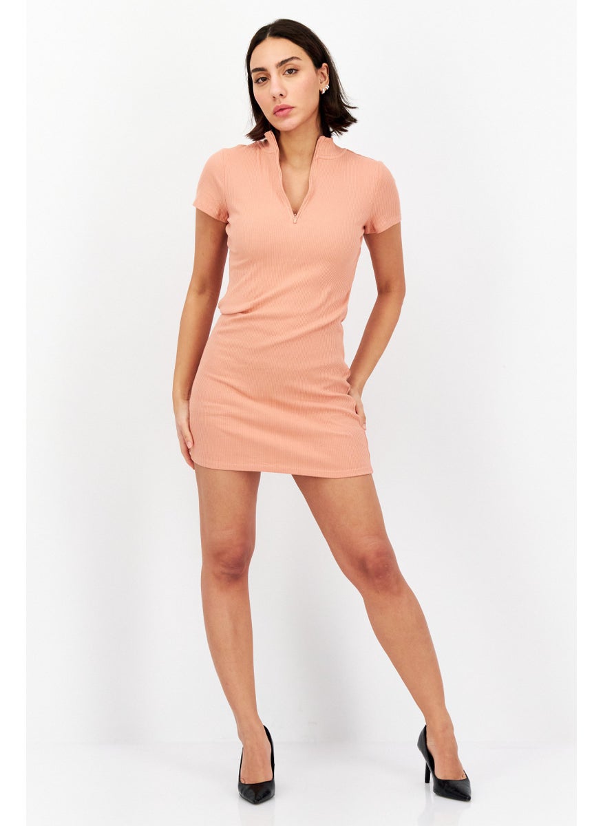 Cotton On Women Ribbed Mini Dress, Pink  - Image 2