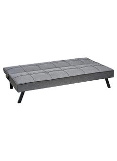 مفروشات صابر واخوانه (ذ.م.م) SBF 3-Seater Fabric Sofa Bed with Tufted Design, Sturdy Metal Legs, Convertible Futon for Living Room or Guest Room, Grey  - Image 3