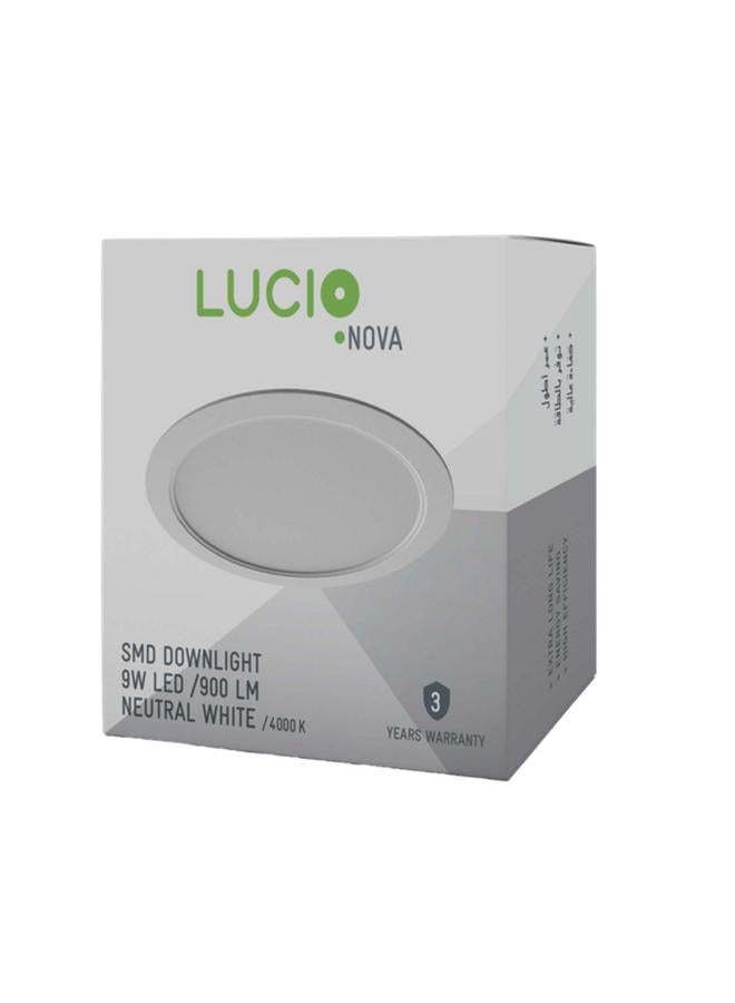 Lucio 9W 900-Lumens High Efficiency Energy-Saving Downlight Neutral White DR46b-9W-4000K