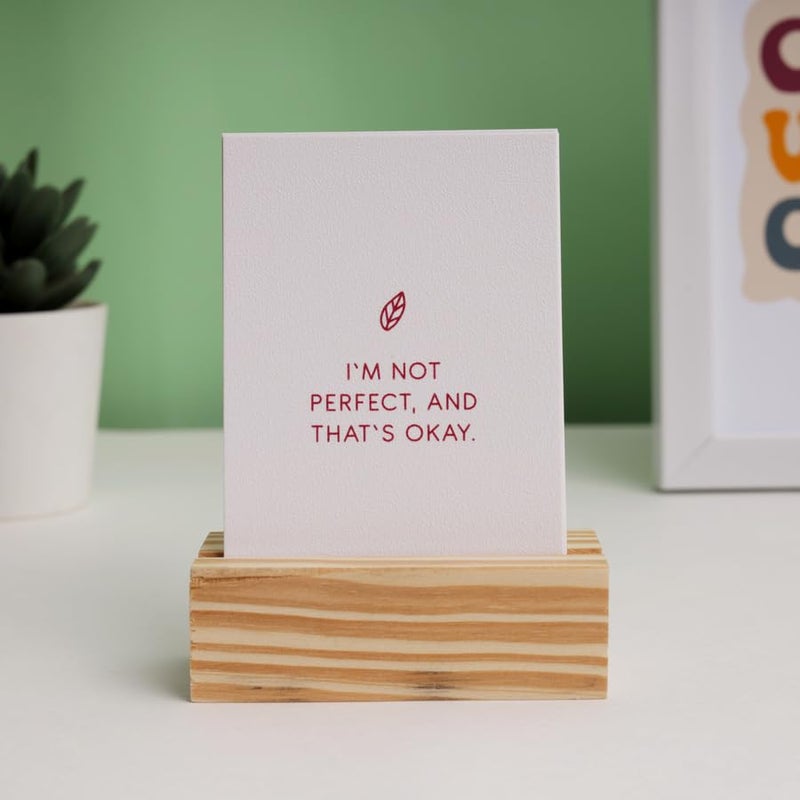Oye Happy - Daily Affirmation Cards Set with Wooden Stand | Positive Motivational Messages for Desk, Workspace, or Home | Perfect New Year Gift for Loved Ones - Image 5