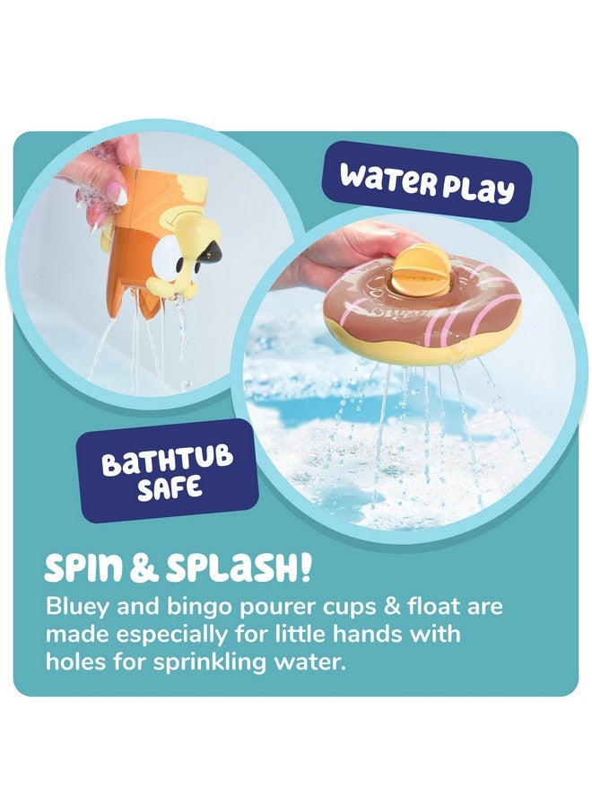 TOMY Toomies Splash & Float Bingo and Bluey Water Toys - 2-in-1 Toddler Bath Toys with Pour Cup and Water Wheel - Ages 18 Months and Up - Image 3