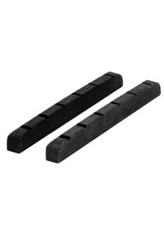 Thoraya 2Pcs Electric Guitar Nut Bone 6 String Pre Slotted Guitar Nut Replacement for Strat Black  - Image 2