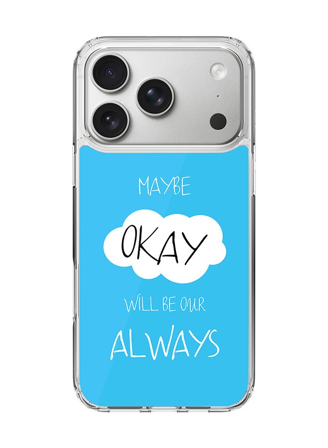 Stylizedd Classic Clear MagSafe Case for iPhone 17 Pro , Hybrid Soft Case Flexible Edges Anti Drop TPU PC Gel Thin Transparent Cover [ Designed for iPhone 17 Pro ] - Maybe Okay