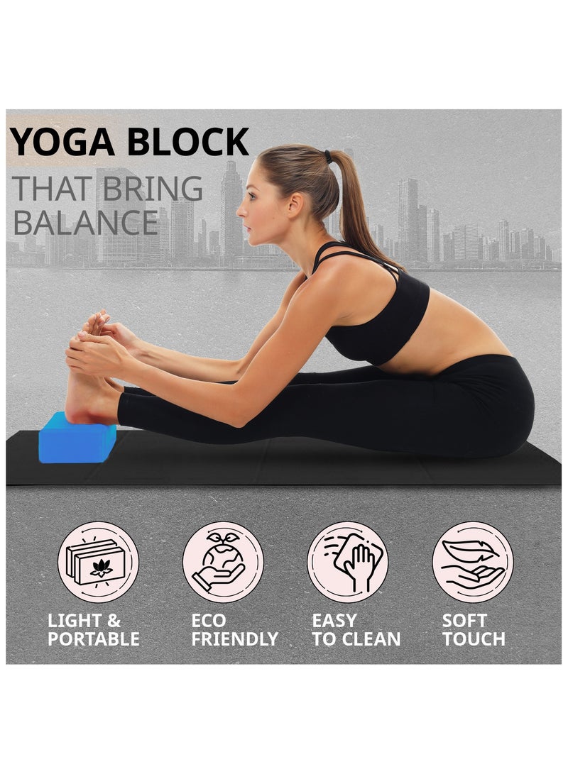 Allure Sphere Sphere Yoga Blocks Set Of 2 - Lightweight Eva Foam Blocks - High Density Non Slip Bricks For Yoga, Home Workouts, Pilates & Strength Fitness - Image 4