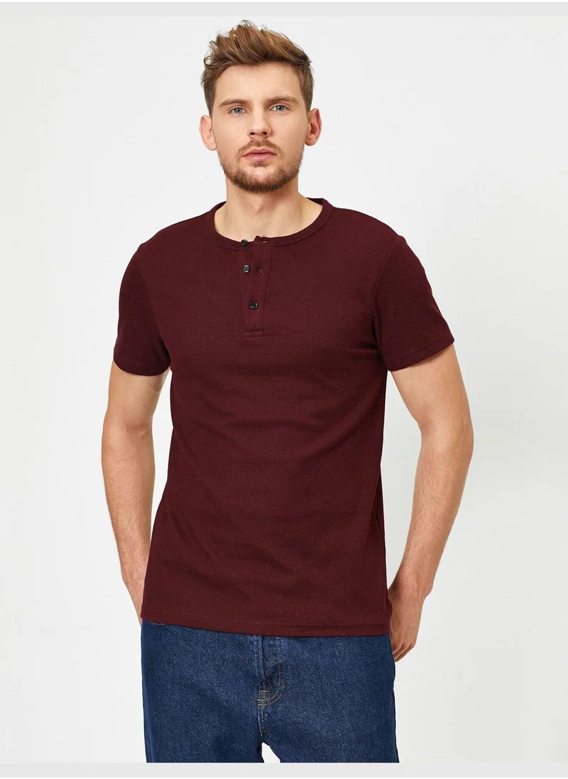 KOTON Button Detailed T-Shirt