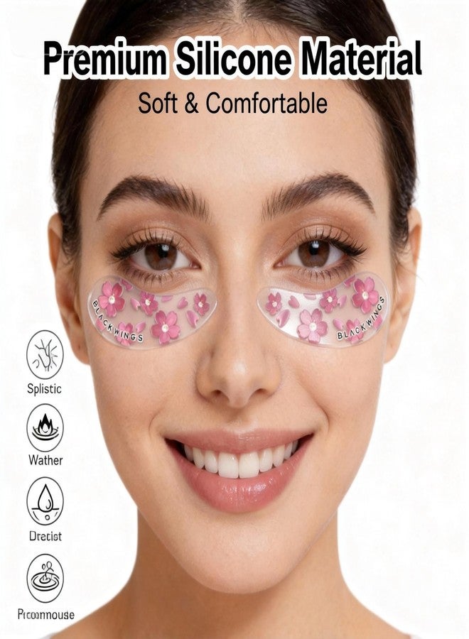 BLACK WINGS BLACKWINGS Self Adhesive Silicone Under Eye Pads, Reusable Moisturizing Under Eye Patches for Lash Lift & Eyelash Extensions, Soft Lash Extension Tools Eye Gel Pads for Salon & Home Use(Mix 6 pairs) - Image 2