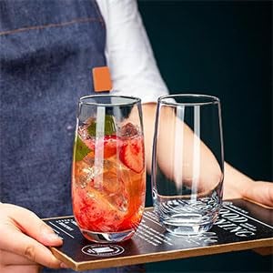 bellemax 250 ML Premium Juice Glasses Drinking Glasses,Highball Lead-Free Glasses,Tumblers for Water,Juice,Beer,Cocktail and Mixed Drinks - 6 Pieces,Transparent (BM-05) - Image 3