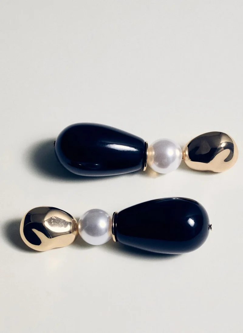 MANGO Mixed pendant earrings