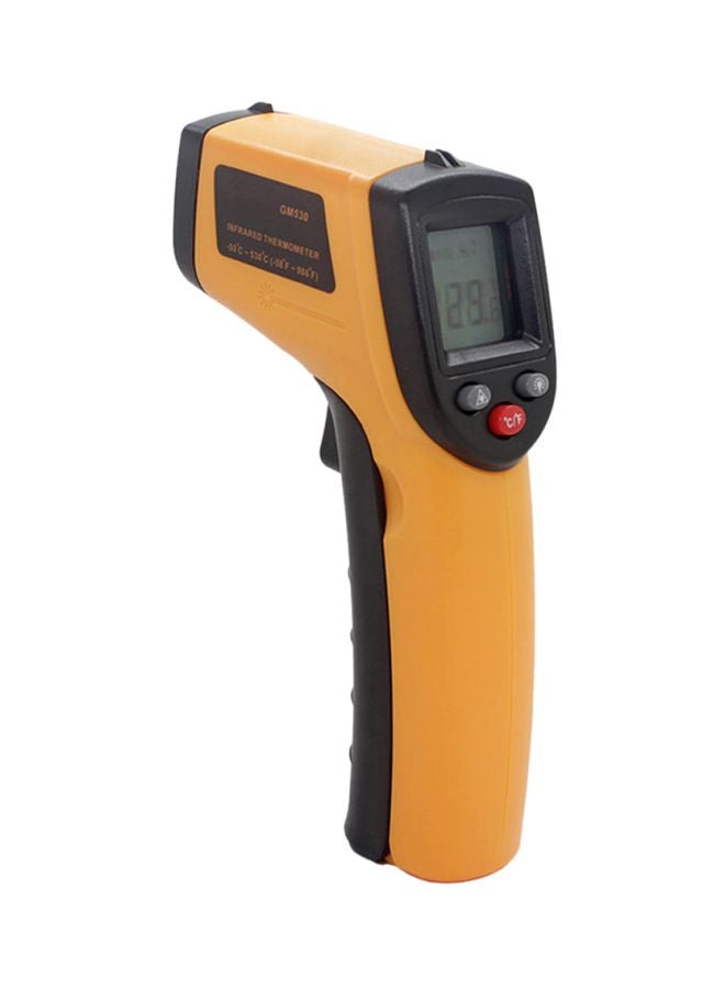 مقياس حرارة رقمي يعمل بالأشعة تحت الحمراء أصفر/أسود 18.5x13x3.47سم - Image 1