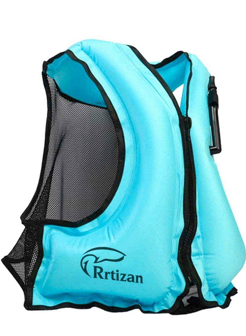 COOLBABY is a portable inflatable snorkeling vest suitable for safe swimming, snorkeling, kayaking, paddling, and other low impact water sports - Image 1