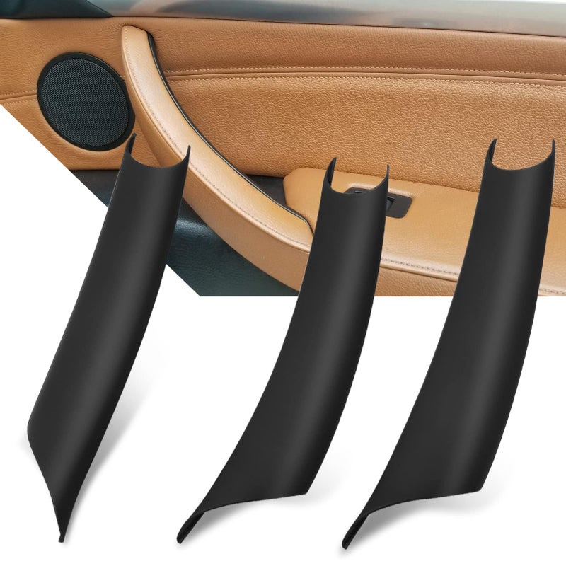 Jaronx Compatible with BMW X5 E70X6 E71 Door Handle Covers3PCS Door Pull Handle Covers for BMW X5 E70 20082013X6 E71E72 20082014 Left and Right Side Interior Black