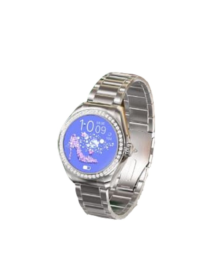 Telzeal - Telzeal Germany LOLA 1 Ladies Smart Watch Round Shape AMOLED Display and Wireless Charger Silver - Image 1