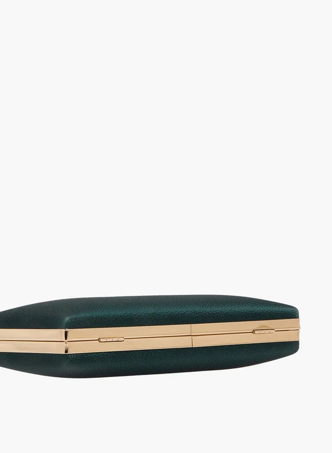 Flora Bella By Shoexpress Solid Clutch with Chain Strap