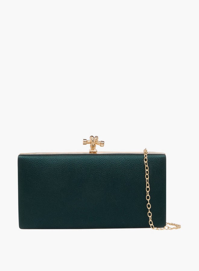 Flora Bella By Shoexpress Solid Clutch with Chain Strap - Image 1