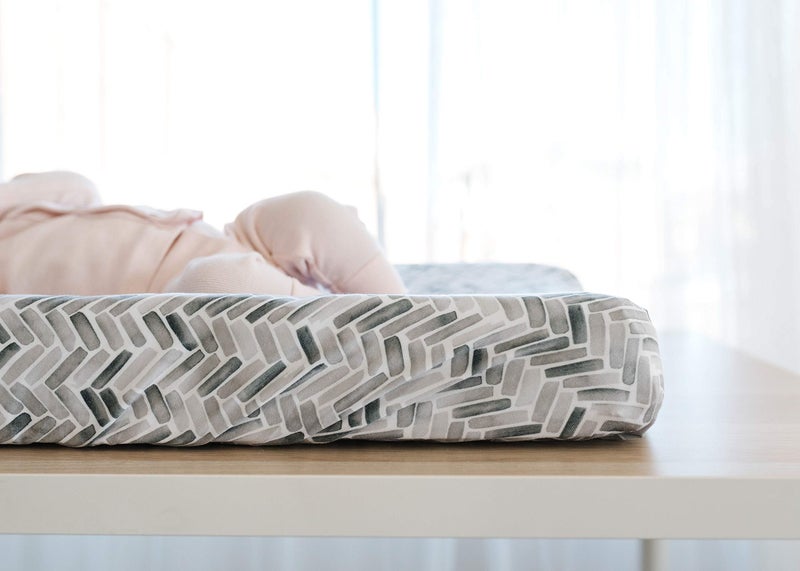 Copper Pearl Premium Knit Changing Pad Cover Soft, Stylish, and Universal Fit for All Standard Diaper Changing Pads, Trendy Design Changing Pad Covers, Alta - Image 4