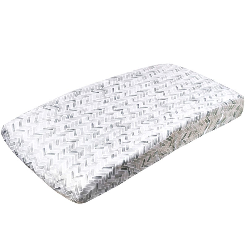 Copper Pearl Premium Knit Changing Pad Cover Soft, Stylish, and Universal Fit for All Standard Diaper Changing Pads, Trendy Design Changing Pad Covers, Alta - Image 1