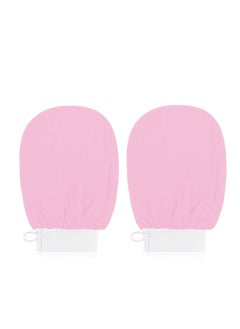 2 PC Korean Washcloth Skincare Remover Deep Scrub Loofah Cleansing Mitts Exfoliate Cloth Exfoliation Scrubbing Bath Shower Soap Sponge Hand Towel(pink)