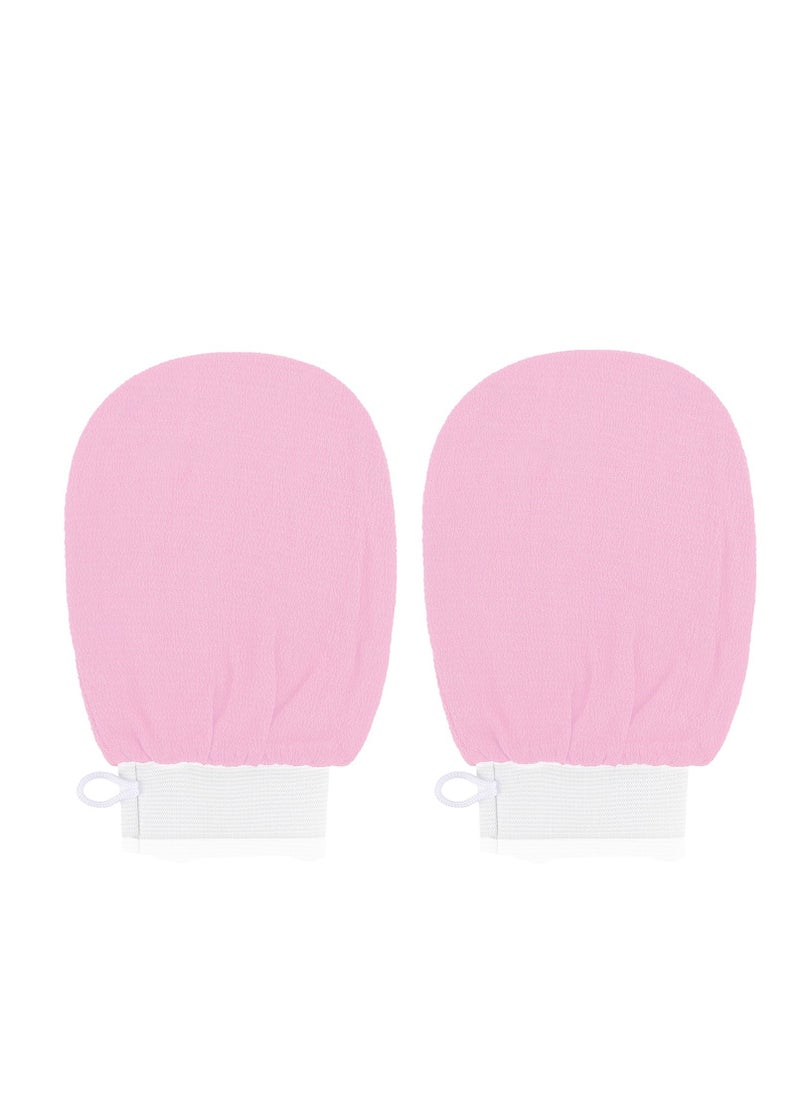 Generic - 2 PC Korean Washcloth Skincare Remover Deep Scrub Loofah Cleansing Mitts Exfoliate Cloth Exfoliation Scrubbing Bath Shower Soap Sponge Hand Towel(pink) - Image 1