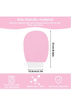 Generic 2 PC Korean Washcloth Skincare Remover Deep Scrub Loofah Cleansing Mitts Exfoliate Cloth Exfoliation Scrubbing Bath Shower Soap Sponge Hand Towel(pink)  - Image 2