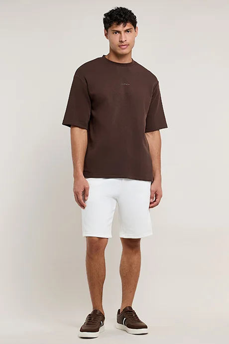 أر أند بي Print Detail T-Shirt with Crew Neck and Short Sleeves