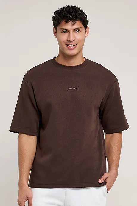 أر أند بي Print Detail T-Shirt with Crew Neck and Short Sleeves