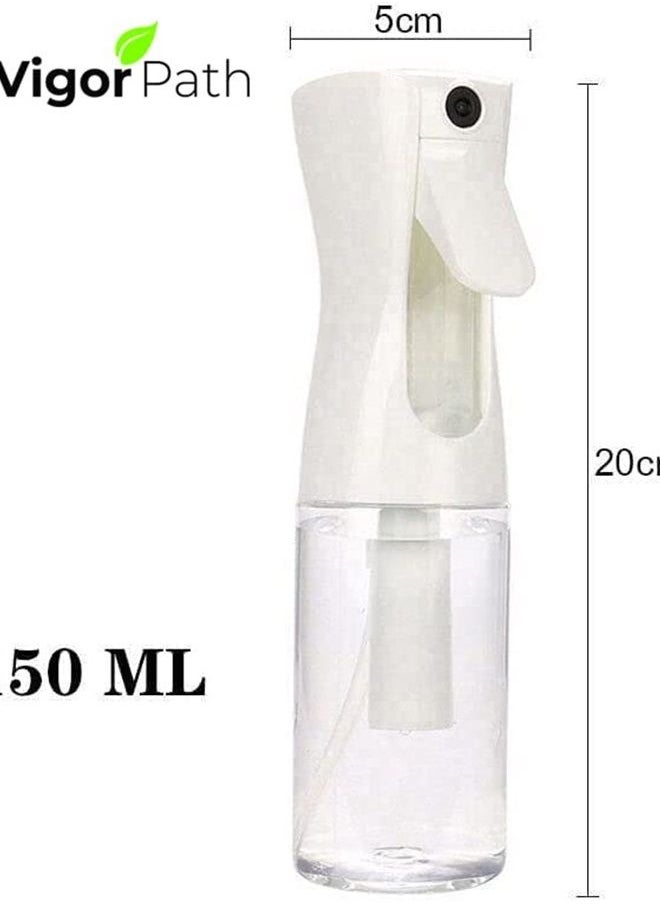vigor path - Hair Spray Bottle - Continuous Spray Nano Fine Mist Sprayer - Empty Spray Bottle - Reusable Beauty Spray Bottle - Cleaning, Hairstyling & Plants 5oz/150 ml (Pack of 2) - Image 1