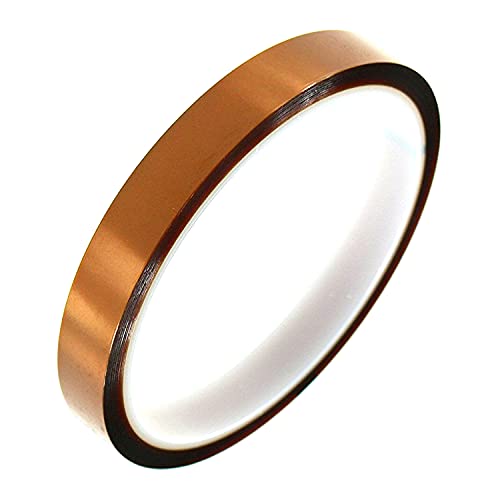 LUTIONS Cuziss High Temp Tape, Kapton Tape with Silicone Adhesive for Masking Soldering 3D Printing - 1/2" x 36 Yards - Image 1