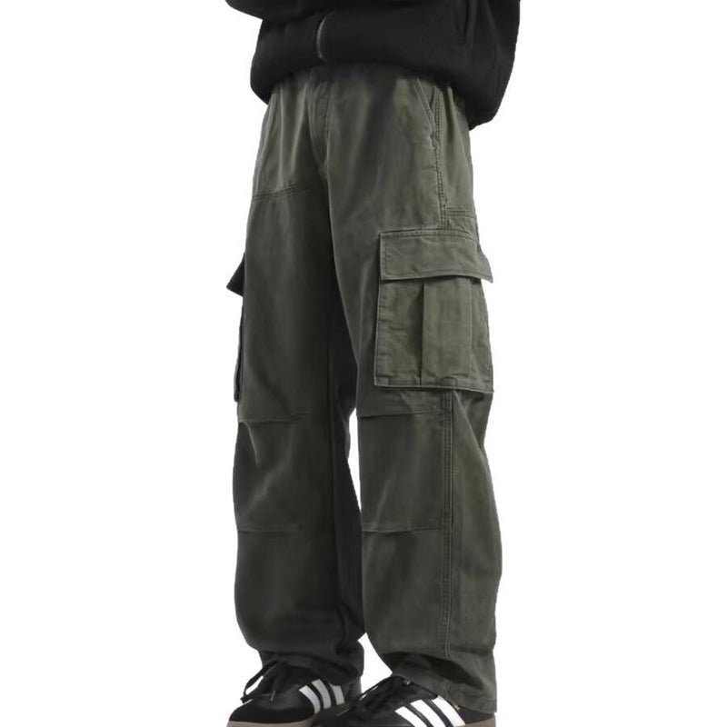 Men's Cargo Pants Vintage Multi-Pocket Loose Straight Leg - Image 5