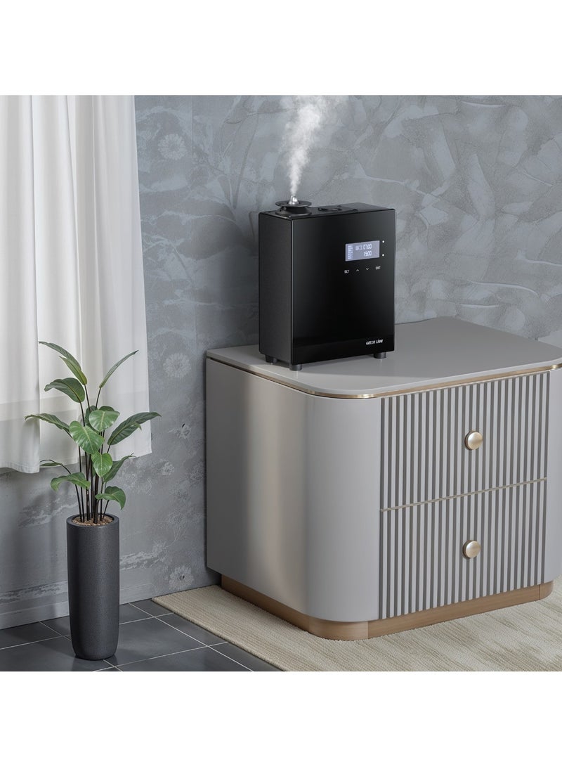 جرين ليون موزع الروائح العطرية Smart Scent Pro سعة 150 مل مع 5 إعدادات مؤقتة و20 ترسًا Frangrance UK 5.5 وات / مثبت على الحائط / شاشة LED / قفل أمان / العلاج بالروائح / اتصال HVAC / تشغيل هادئ / التحكم الذكي بالتطبيق - أسود  - Image 2