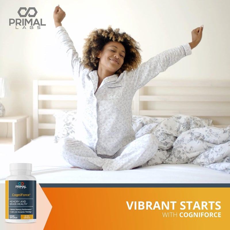 Primal Labs Primal Health CogniForce  Memory  Brain Health  Acetyl LCarnitine Formula  Better Cognitive Performance  Clarity  Focus  Better Recall  Calm Thinking  Dietary Supplement  60 Capsules - Image 3