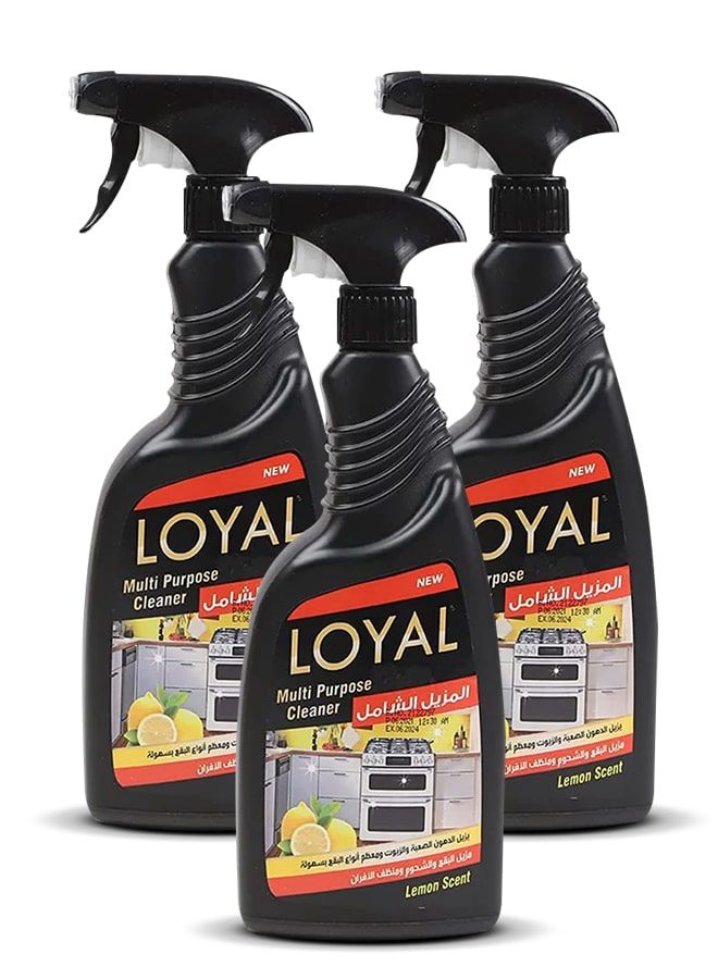 loyal Multi-Purpose Cleaner Liquid Lemon Scent 3x750ml