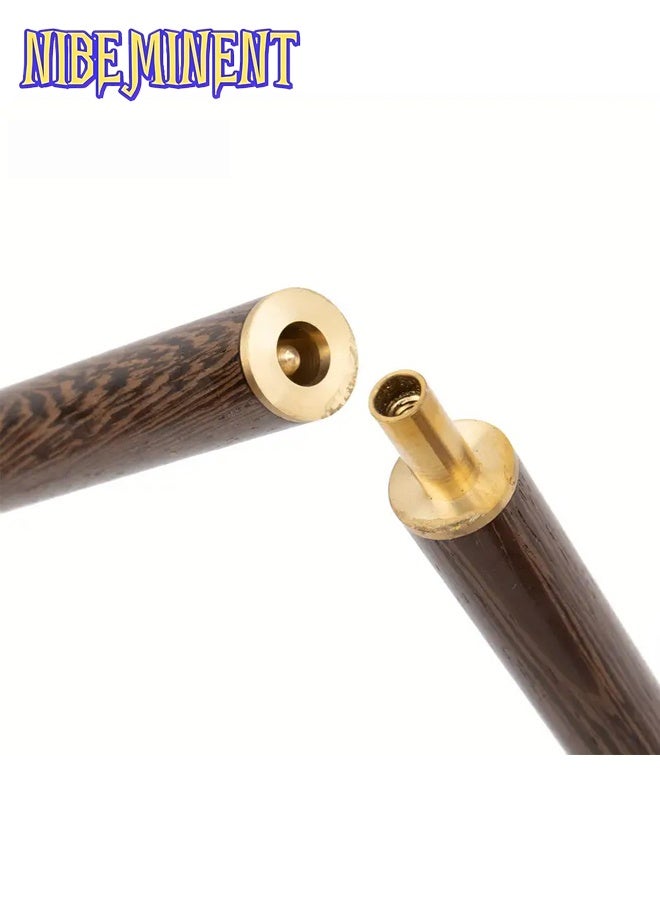 NIBEMINENT Elegant Brown Round Wooden Stick with Golden Cuff Bracelet Gentleman Crutch & Cane - 88cm Fashion Party Wood Cane, Detachable Three-Piece Walking Stick for Elegant Style & Cosplay, Ideal Gift for Elders - Image 5