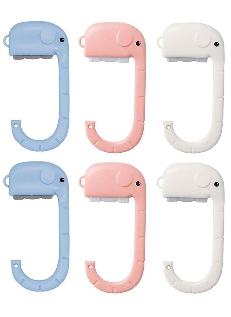 SYOSI - Purse Bag Hooks, Cute Handbag Hanger for Table, Travel Bag Hanging Portable Wall Hanger Holder for Women Girls Bags, for Student Table Desk Restroom Office Shool Restraurant Bar (6pcs) - Image 1