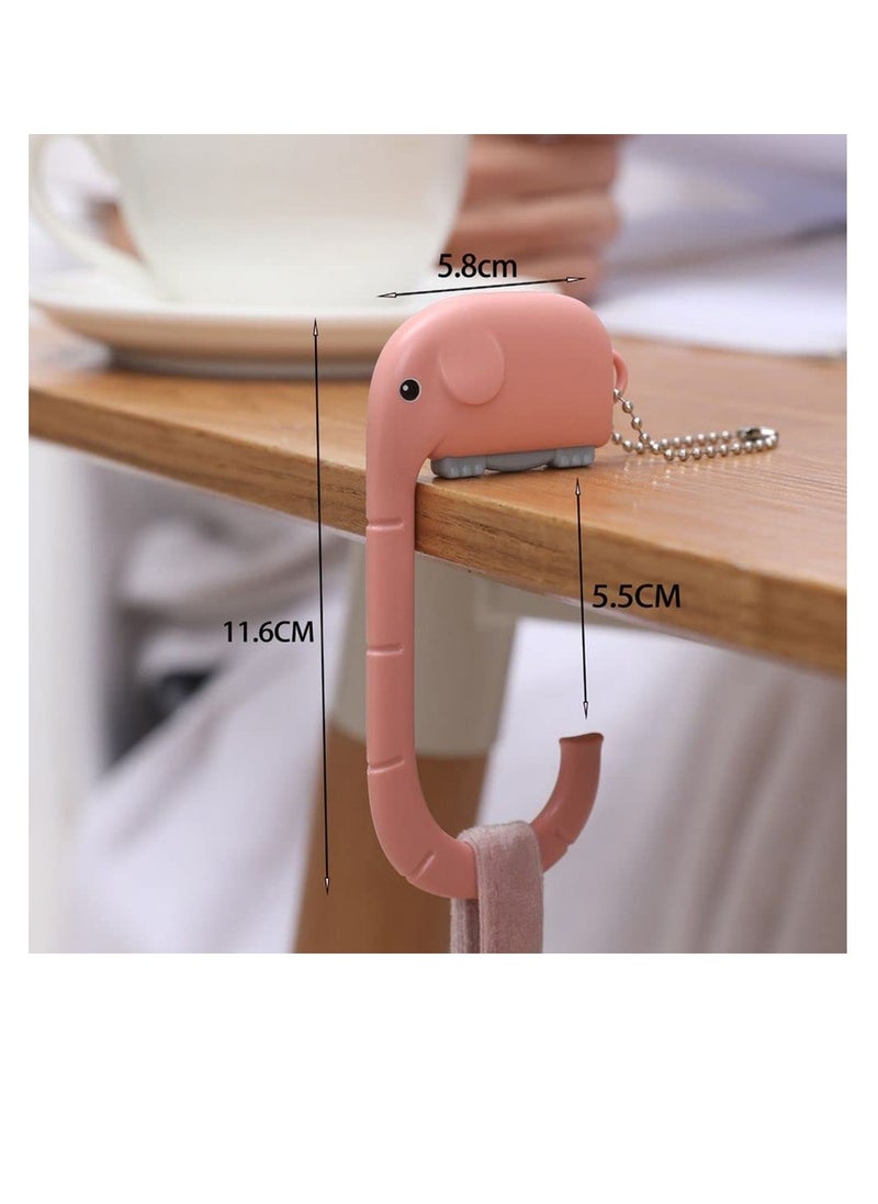 SYOSI - Purse Bag Hooks, Cute Handbag Hanger for Table, Travel Bag Hanging Portable Wall Hanger Holder for Women Girls Bags, for Student Table Desk Restroom Office Shool Restraurant Bar (6pcs) - Image 1